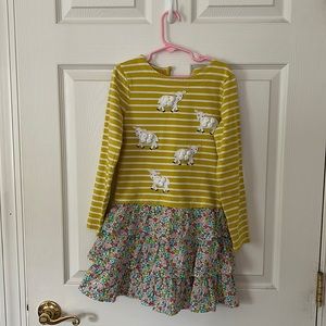 Mini Boden Girls Appliqué Hotchpotch Dress
7-8y, Sweetcorn Yellow/ Ivory Sheep.